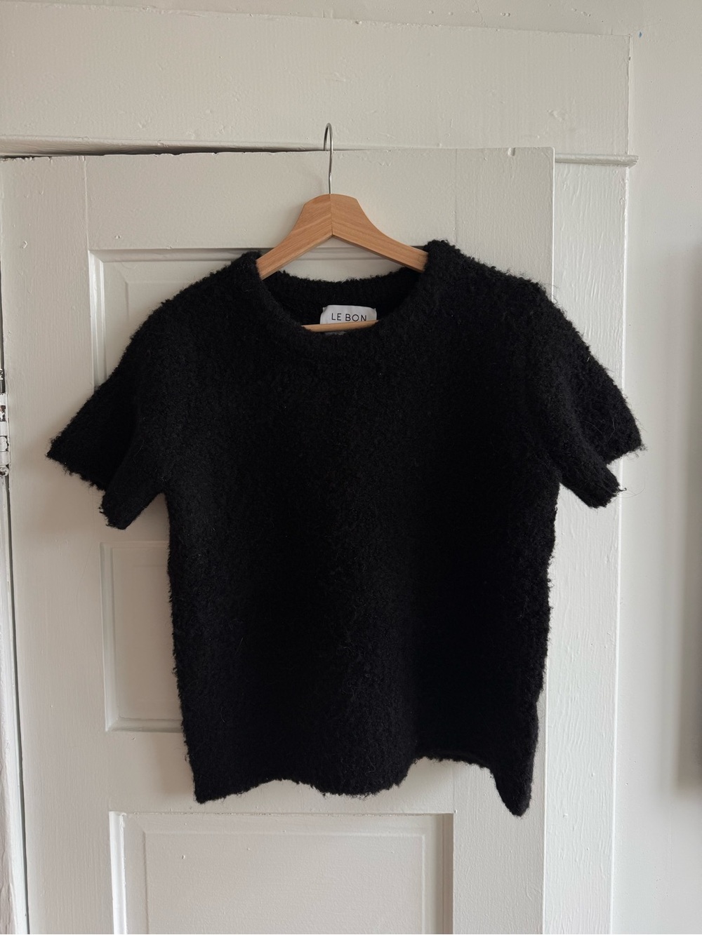 Le Bon Shoppe Black Short-Sleeve Nuage Sweater